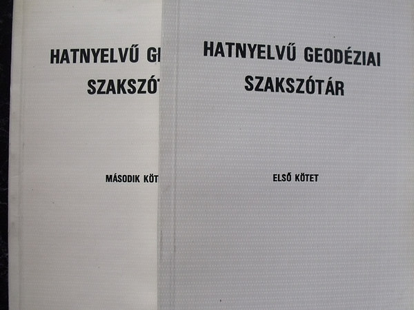 Csatkai Dnes szerk. - Hatnyelv geodziai szaksztr I-II. (Magyar nyelv rtelmezssel (angol, eszperant, francia, magyar, nmet, orosz))