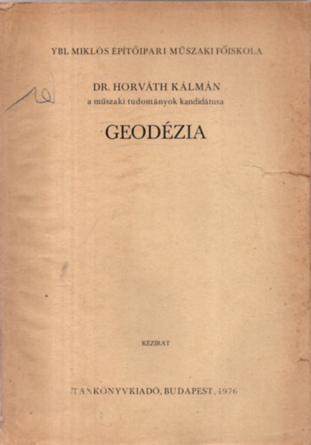 Dr. Horvth Klmn - Geodzia