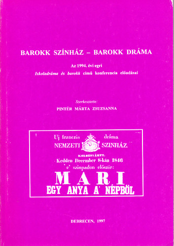 Pintr Mrta Zsuzsanna - Barokk sznhz-barokk drma