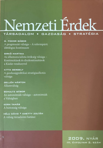 Nemzeti �rdek 2009.ny�r (III.�vfolyam 2.sz�m)