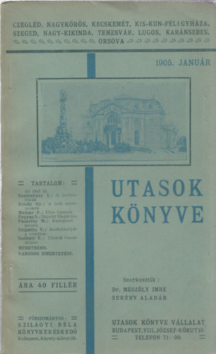 Dr. Mszly Imre - Utasok knyve 1905 janur