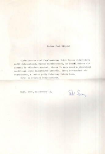 T�th Ferenc - K�nyves-Kolonics J�zsef politikai p�ly�ja - Dedik�lt lev�l - A Mak�i M�zeum F�zetei 42