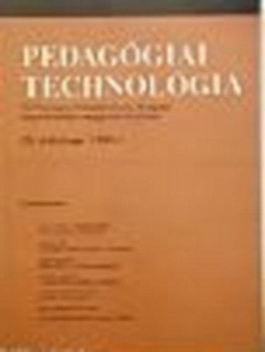 Rohonyi Andrs - Pedaggiai technolgia 1986/3