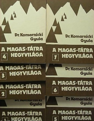Komarnicki Gyula dr. - A Magas-Ttra hegyvilga 1-7. (teljes sorozat, 5 db. trkpmellklettel)