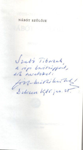 T�th-M�th� Mikl�s - N�b�t sz�l�je - novell�k - dedik�lt