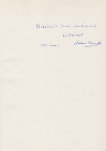 Ambrus Kamill - Kasszandra szl (Dediklt)