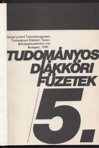 Krdi Zsfia  (szerk.) - Tudomnyos Dikkri Fzetek 5.