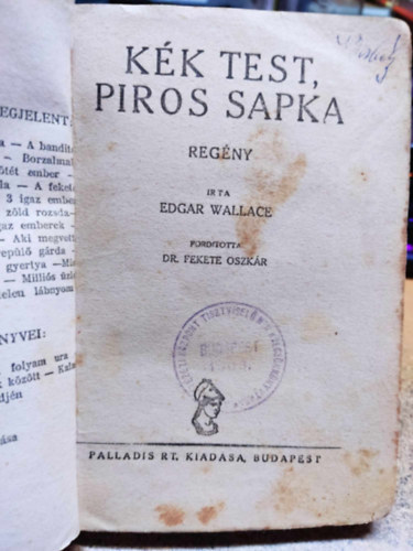 Edgar Wallace - Kk test, piros sapka (flpengs regnyek)