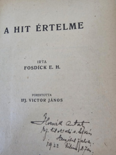 E.H. Fosdick - A hit rtelme