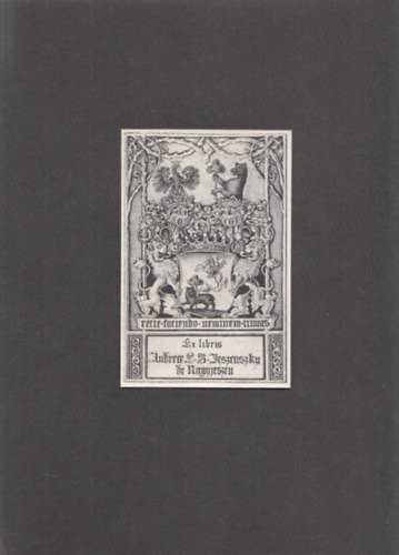 Ex Libris - Andrea Jeszenszky de Nagyjeszen (eredeti nyomat)