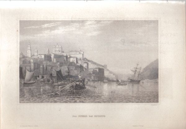 Der Duero bei Oporto (Porto, vros, Portuglia, Eurpa) (16x23,5 cm lapmret eredeti aclmetszet, 1856-bl)