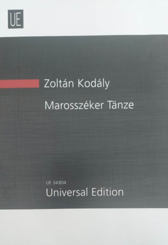 Zoltn Kodly - Marosszker Tnze (Marosszki tncok - tbbnyelv)