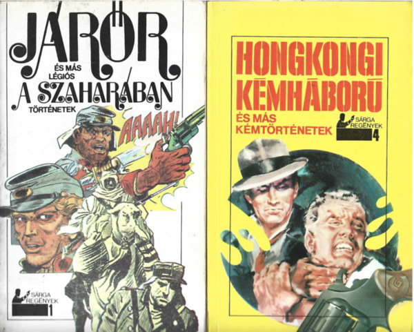 2 db k�nyv, J�r�r a Szahar�ban �s m�s l�gi�s t�rt�netek, Hongkongi k�mh�bor� �s m�s k�mt�rt�netek