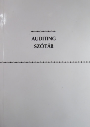 Kovcs Jnos - Auditing sztr (angol-nmet-magyar)