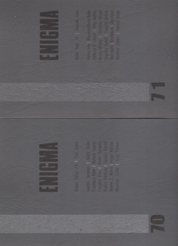 Enigma Mvszetelmleti folyirat 70.-71.