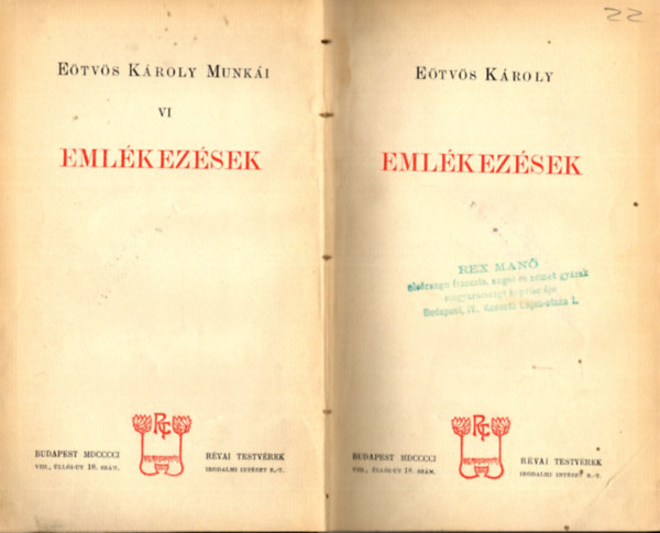 Etvs Kroly - Emlkezsek