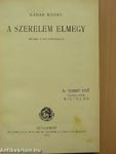 K�d�r Endre - A szerelem elmegy