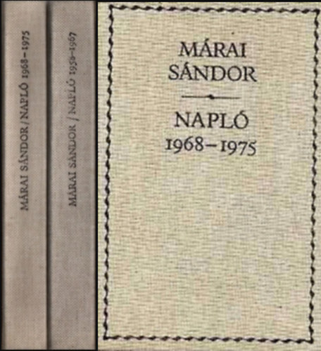 Mrai Sndor - 2 db. Napl (1958-1967, 1968-1975,)