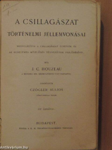 J.C. Houzeau - A csillag�szat t�rt�nelmi jellemvon�sai