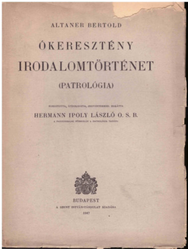 Hermann Ipoly Lszl - keresztny irodalomtrtnet (patrolgia)