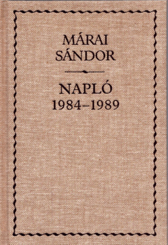 Márai Sándor - Napló 1984-1989