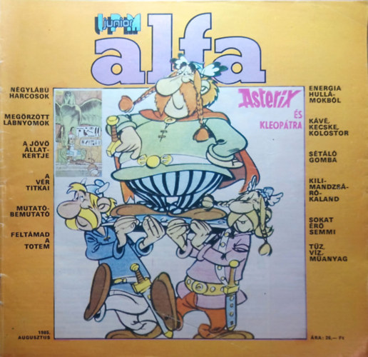 IPM Junior Alfa - VII. vf. 4. szm, 1985. augusztus: Asterix s Kleoptra