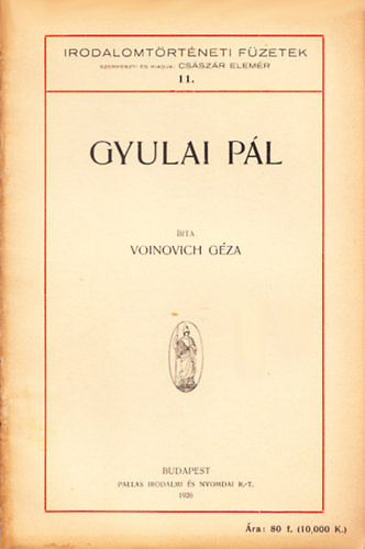 Voinovich Gza - Gyulai Pl