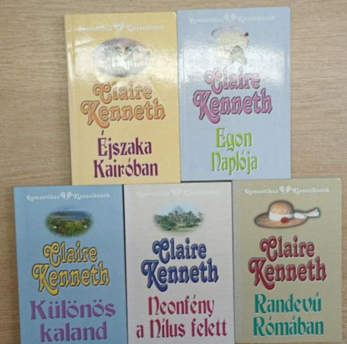 Claire Kenneth - 5 db Claire Kenneth romatnikus regny: jszaka Kairban - Egon naplja - Klns kaland - Randev Rmban - Neonfny a Nlus felett