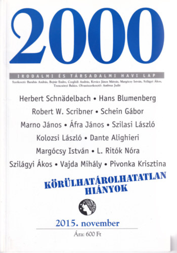 2000 Irodalmi �s T�rsadalmi Havi Lap - 2015. november