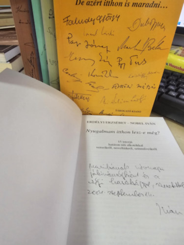 Nobel Iv�n Erd�lyi Erzs�bet Erd�lyi Erzs�bet - Hat�rokon j�rok �r�kk�... + Induljunk teh�t: otthonr�l haza + �n otthon vagyok k�lt�...+ �r�kk� itthon m�r e t�jban+ De az�rt itthon is maradni...+ Nyugalmam itthon lesz-e m�g?