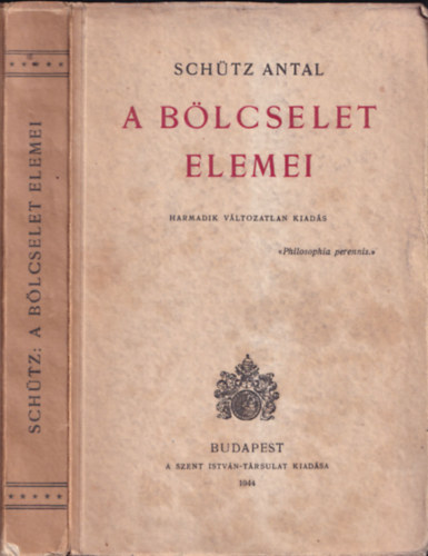 Sch�tz Antal - A b�lcselet elemei