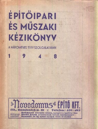 Marczali Marcel  (szerk.) - ptipari s mszaki kziknyv 1948