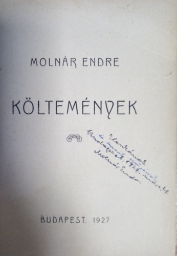 Moln�r Endre - K�ltem�nyek