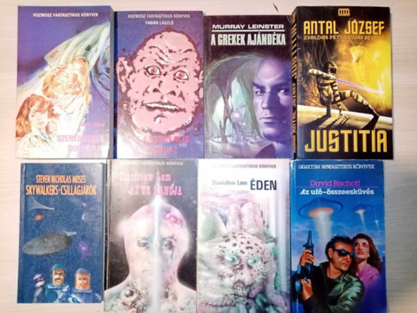 Stanislaw Lem, Steven Nicholas Moses, Antal Jzsef, Murray Leinster, Fekete Gyula David Bischoff - (8 db) Sci-Fi knyvcsomag: Az uf-sszeeskvs / den / Az r hangja / Skywalkers - csillagjrk / Justitia / A grekek ajndka / Itt a bobkat is meglik? / Szerelmesek bolygja