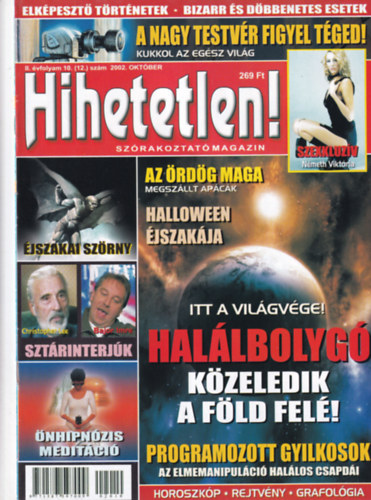 Hihetetlen! magazin II. vfolyam 10. (12.) szm 2002. oktber