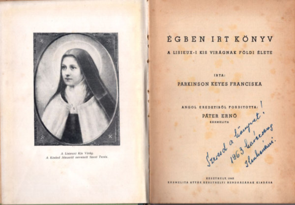 Parkinson Keyes Franciska - gben rt knyv - A Lisieux-i Kis Virgnak fldi lete