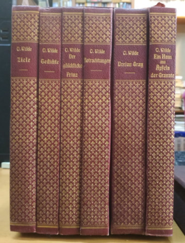 Oscar Wilde - 6 db Oscar Wilde: Der Glückliche Prinz; Betrachtungen; Das Bildnis des Dorian Gray; Ein Haus aus Apfeln der Granate; Gedichte; Ziele