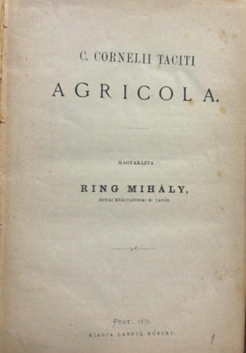 C.Corneli Taciti - Agricola - Germania (kollig�tum)