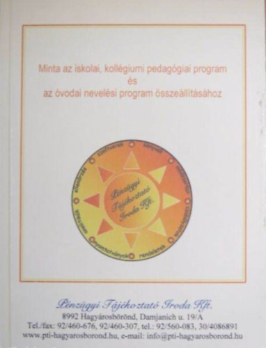 Minta az iskolai, kollgiumi pedaggiai program s az vodai nevelsi program sszelltshoz
