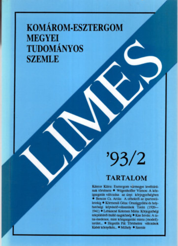 E. Nagy Lajos, Ortutay Andr�s Ifj. Gy�szi L�szl� - Limes - Kom�rom-Esztergom megyei Tudom�nyos Szemle '93/2