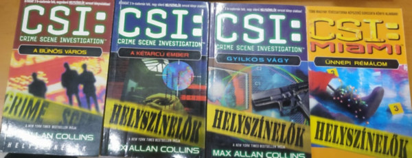 Donn Cortez Max Allan Collins - 4 db CSI krimi: A bns vros + A ktarc ember + Gyilkos vgy + nnepi rmlom