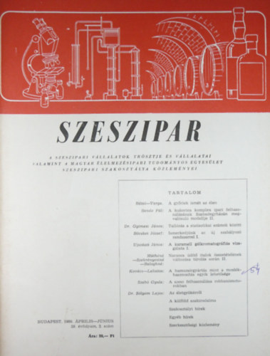 Btai Tibor  (szerk.) - Szeszipar 28. vfolyam 2. szm