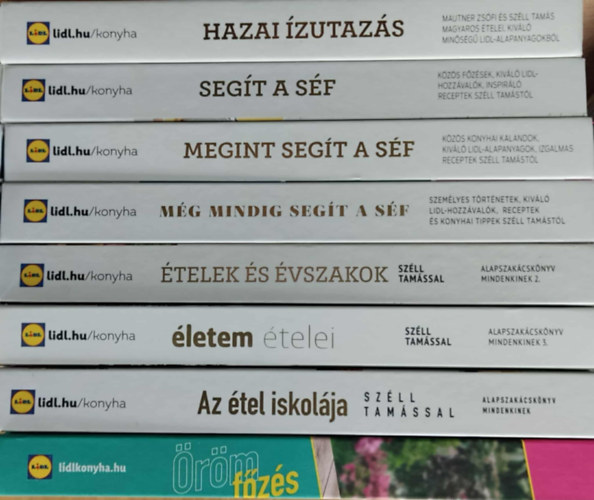 Mautner Zsfi Mautner Zsfi-Szll Tams - Szll Tams - 8 db LIDL szakcsknyv: Hazai zutazs + Segt a sf + Megint segt a sf + Mg mindig segt a sf + telek s vszakok + letem telei + Az tel iskolja + rmfzs