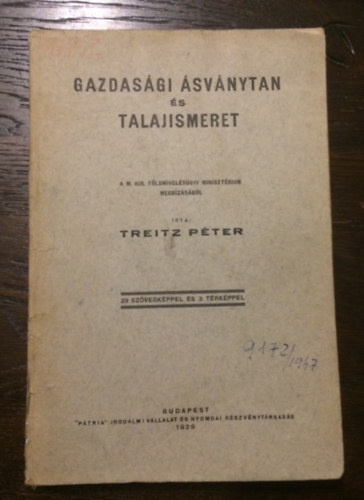 Treitz Pter - Gazdasgi svnytan s talajismeret