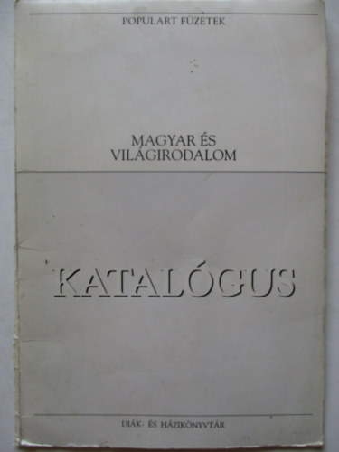 Populart f�zetek katal�gus - Magyar �s vil�girodalom