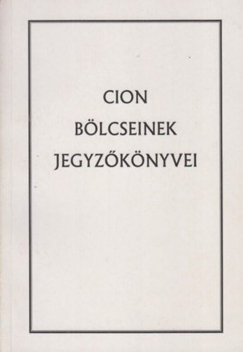 Cion Blcseinek Jegyzknyve