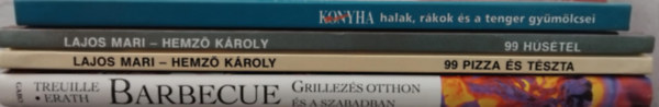 SZERZ Lajos Mari Hemz Kroly Hargitai Gyrgy Eric Treuille - 4db Szakcsknyv (Magyar konyha, Nemzetkzi konyha) : 99 Hstel 33 telfotval - Magyar konyha halak, rkok s a tenger gymlcsei - 99 Pizza s tszta - Barbecue, Grillezs otthon s a szabadban