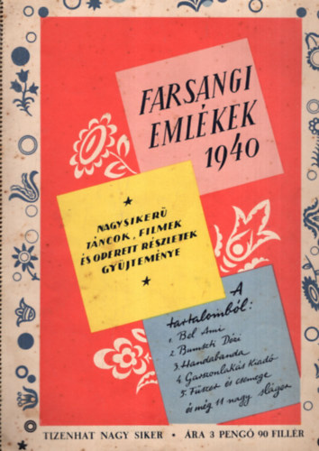 Farsangi emlkek 1940
