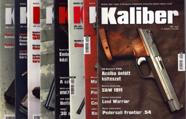 Vass G�bor  (f�szerk.) - Kaliber 2009/2., 4., 6., 7., 8., 10., 11., 12. sz�mok (8 db)