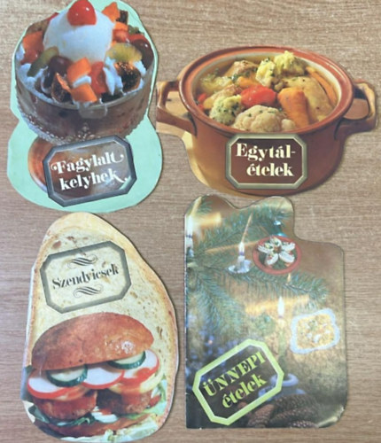 Jord�n Krisztina  Nagy Katalin (szerk.) - 4 darab szak�csk�nyvek: Egyt�l�telek - Fagylaltkelyhek - Szendvicsek - �nnepi �telek